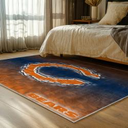 nfl chicago bears football team logo sport carpet area rug home decor bedroom cbw198