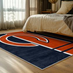 nfl chicago bears football team logo sport carpet area rug home decor bedroom cbw202