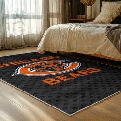 nfl chicago bears football team logo sport carpet area rug home decor bedroom cbw203