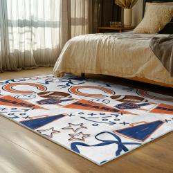 nfl chicago bears football team logo sport carpet area rug home decor bedroom cbw207