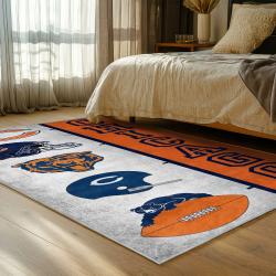 nfl chicago bears football team logo sport carpet area rug home decor bedroom cbw208