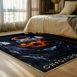 nfl chicago bears football team logo sport carpet area rug home decor bedroom cbw209