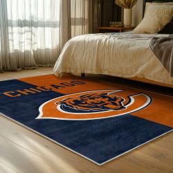 nfl chicago bears football team logo sport carpet area rug home decor bedroom cbw210