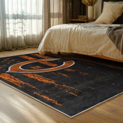nfl chicago bears football team logo sport carpet area rug home decor bedroom cbw211