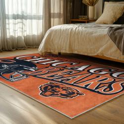 nfl chicago bears football team logo sport carpet area rug home decor bedroom cbw212