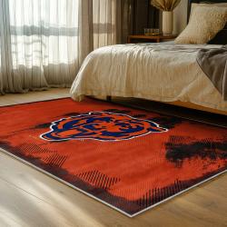 nfl chicago bears football team logo sport carpet area rug home decor bedroom cbw213