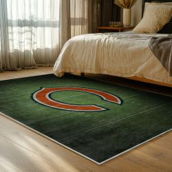 nfl chicago bears football team logo sport carpet area rug home decor bedroom cbw214