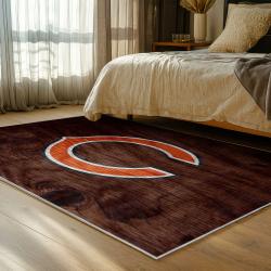 nfl chicago bears football team logo sport carpet area rug home decor bedroom cbw44