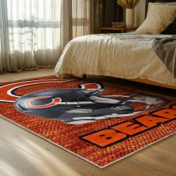 nfl chicago bears football team logo sport carpet area rug home decor bedroom cbw46