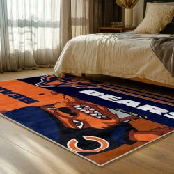 nfl chicago bears football team logo sport carpet area rug home decor bedroom cbw48