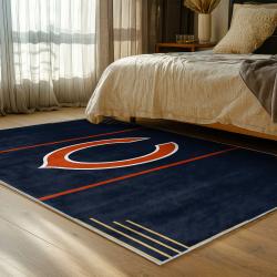 nfl chicago bears football team logo sport carpet area rug home decor bedroom cbw51