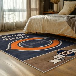 nfl chicago bears football team logo sport carpet area rug home decor bedroom cbw52