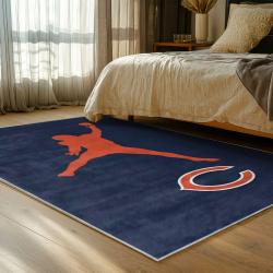 nfl chicago bears football team logo sport carpet area rug home decor bedroom cbw54
