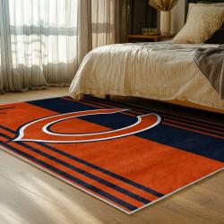 nfl chicago bears football team logo sport carpet area rug home decor bedroom cbw60