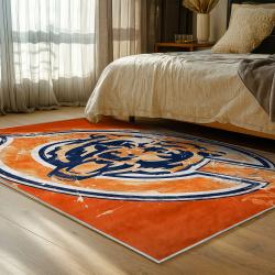 nfl chicago bears football team logo sport carpet area rug home decor bedroom cbw61