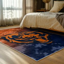 nfl chicago bears football team logo sport carpet area rug home decor bedroom cbw64