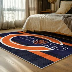 nfl chicago bears football team logo sport carpet area rug home decor bedroom cbw65