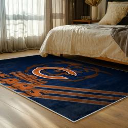 nfl chicago bears football team logo sport carpet area rug home decor bedroom cbw66