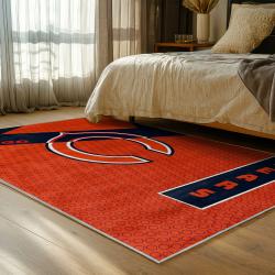 nfl chicago bears football team logo sport carpet area rug home decor bedroom cbw69