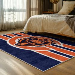 nfl chicago bears football team logo sport carpet area rug home decor bedroom cbw70