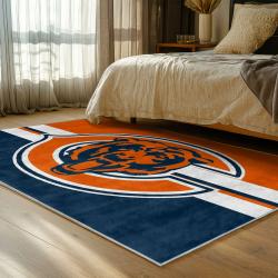 nfl chicago bears football team logo sport carpet area rug home decor bedroom cbw71