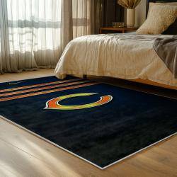 nfl chicago bears football team logo sport carpet area rug home decor bedroom cbw77