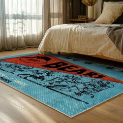 nfl chicago bears football team logo sport carpet area rug home decor bedroom cbw78
