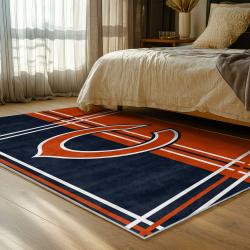 nfl chicago bears football team logo sport carpet area rug home decor bedroom cbw80