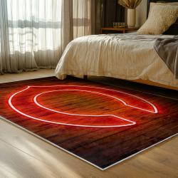 nfl chicago bears football team logo sport carpet area rug home decor bedroom cbw81