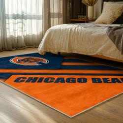 nfl chicago bears football team logo sport carpet area rug home decor bedroom cbw83