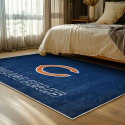 nfl chicago bears football team logo sport carpet area rug home decor bedroom cbw85