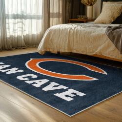 nfl chicago bears football team logo sport carpet area rug home decor bedroom cbw89