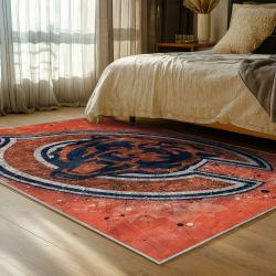 nfl chicago bears football team logo sport carpet area rug home decor bedroom cbw93