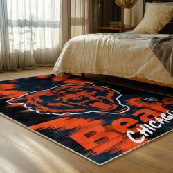 nfl chicago bears football team logo sport carpet area rug home decor bedroom cbw98