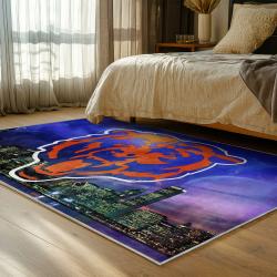 nfl chicago bears football team logo sport carpet area rug home decor bedroom cbw99