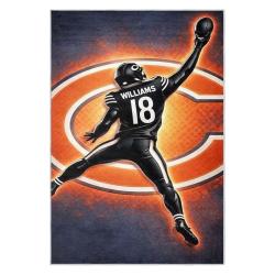 nfl chicago bears football team logo sport carpet area rug home decor gift cbw158