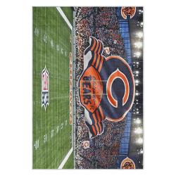 nfl chicago bears football team logo sport carpet area rug home decor gift cbw165