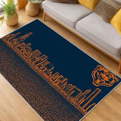 NFL Chicago Bears football Team Logo Sport Carpet Area Rug Home Decor Gift CBW103
