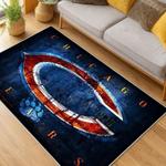 nfl chicago bears football team logo sport carpet area rug home decor living room cbw104