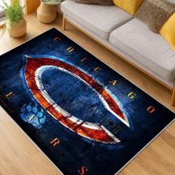NFL Chicago Bears football Team Logo Sport Carpet Area Rug Home Decor Gift CBW104