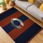 nfl chicago bears football team logo sport carpet area rug home decor living room cbw107