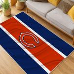 nfl chicago bears football team logo sport carpet area rug home decor living room cbw109