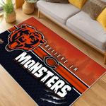 nfl chicago bears football team logo sport carpet area rug home decor living room cbw113