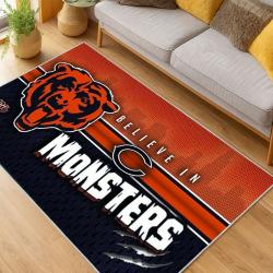 NFL Chicago Bears football Team Logo Sport Carpet Area Rug Home Decor Gift CBW113