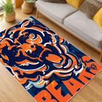 nfl chicago bears football team logo sport carpet area rug home decor living room cbw114