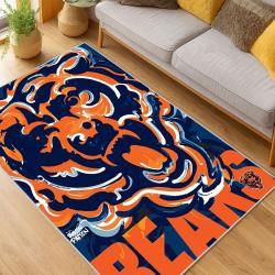 NFL Chicago Bears football Team Logo Sport Carpet Area Rug Home Decor Gift CBW114