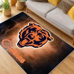 nfl chicago bears football team logo sport carpet area rug home decor living room cbw116