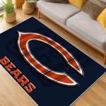 nfl chicago bears football team logo sport carpet area rug home decor living room cbw117