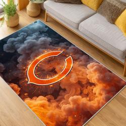 NFL Chicago Bears football Team Logo Sport Carpet Area Rug Home Decor Gift CBW118