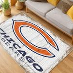 nfl chicago bears football team logo sport carpet area rug home decor living room cbw119